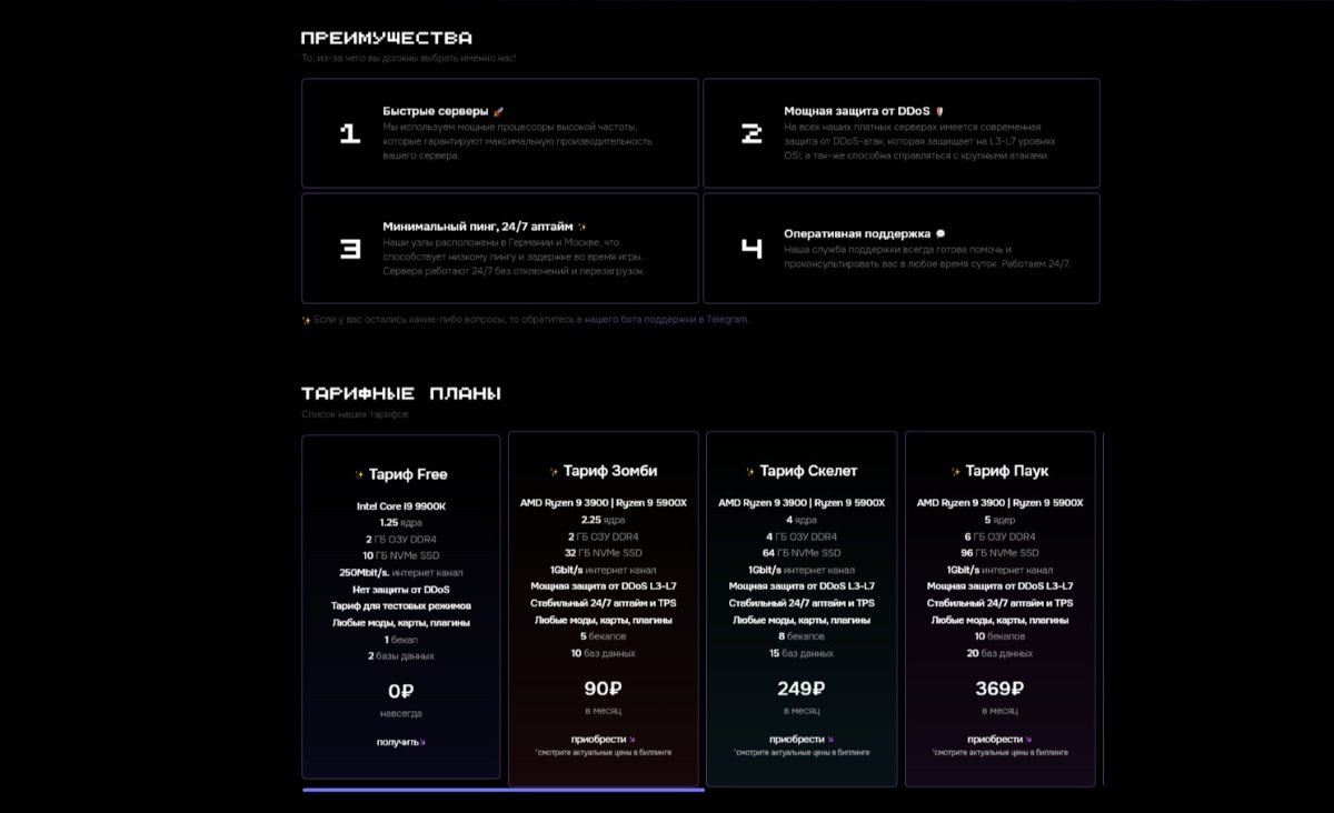 Источник: rustix.me/ Возможности одного из сервисов