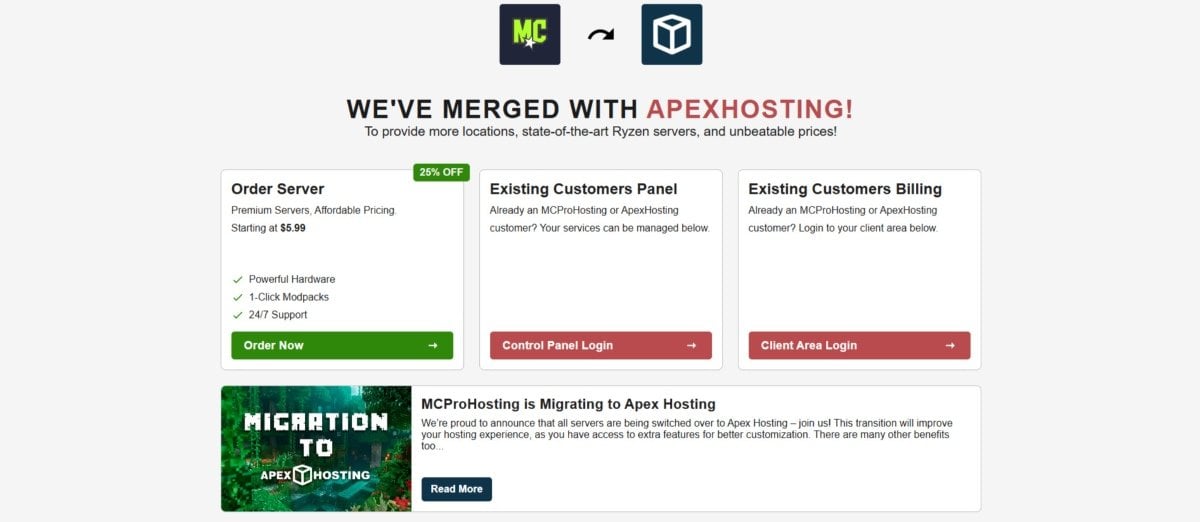 Источник: mcprohosting.com / MCProHosting