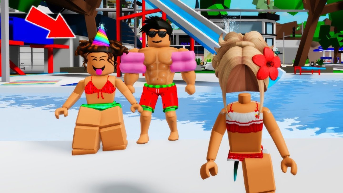Источник: TheGamer / Бассейн в Brookhaven в Roblox