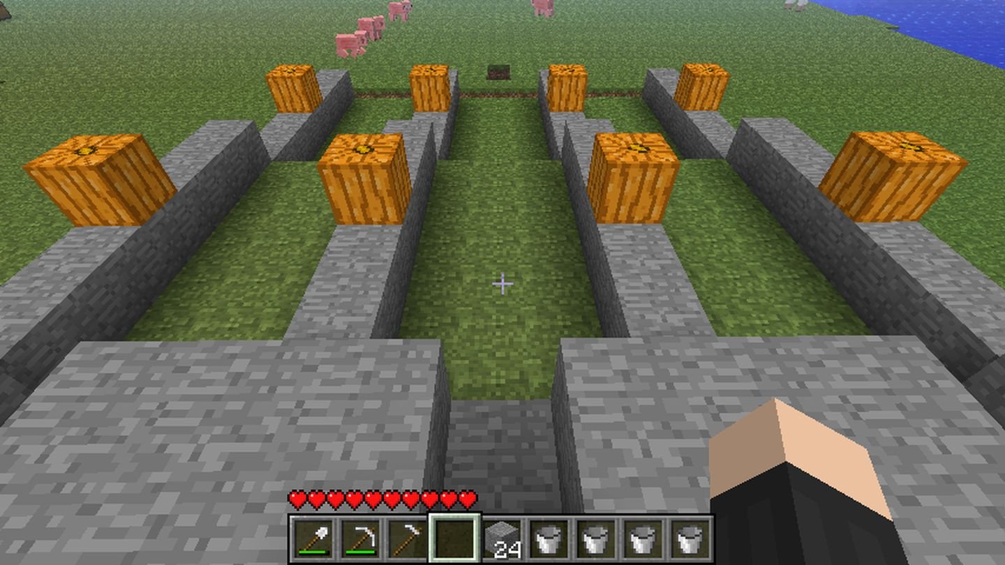 Источник: Minecraft Wiki / Постройка полуавтоматической фермы