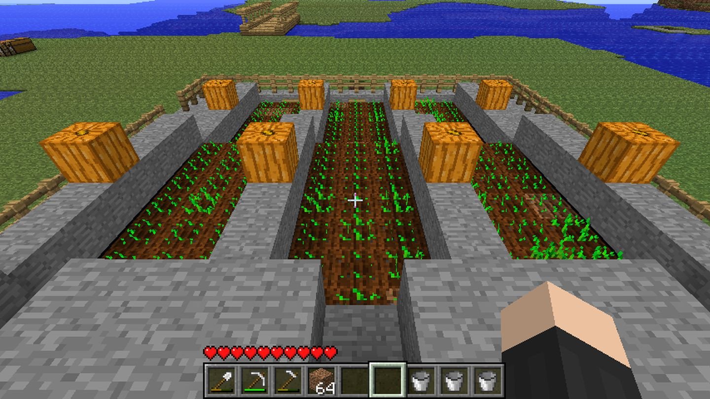 Источник: Minecraft Wiki / Постройка полуавтоматической фермы