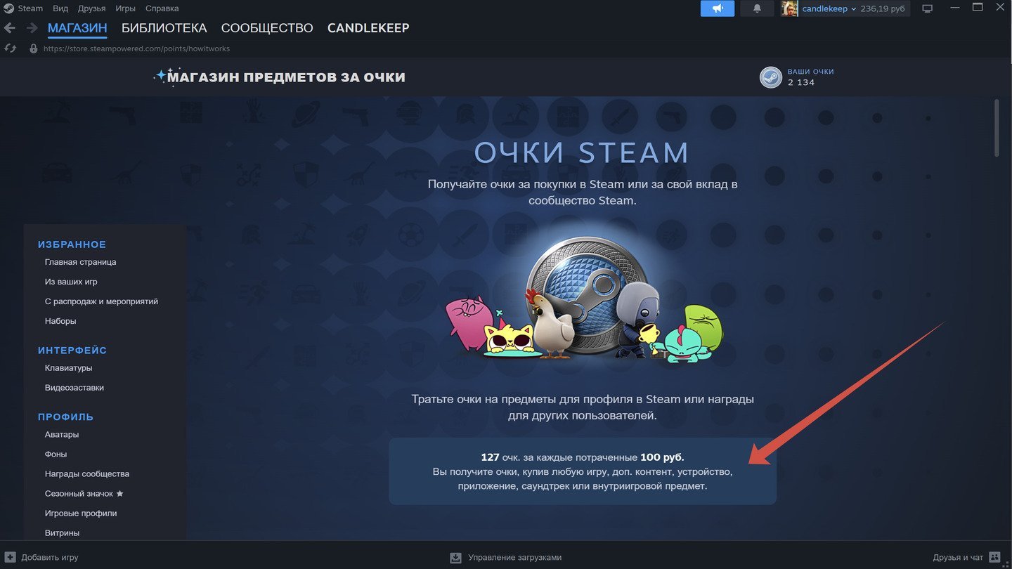 Источник: CQ / Очки в Steam