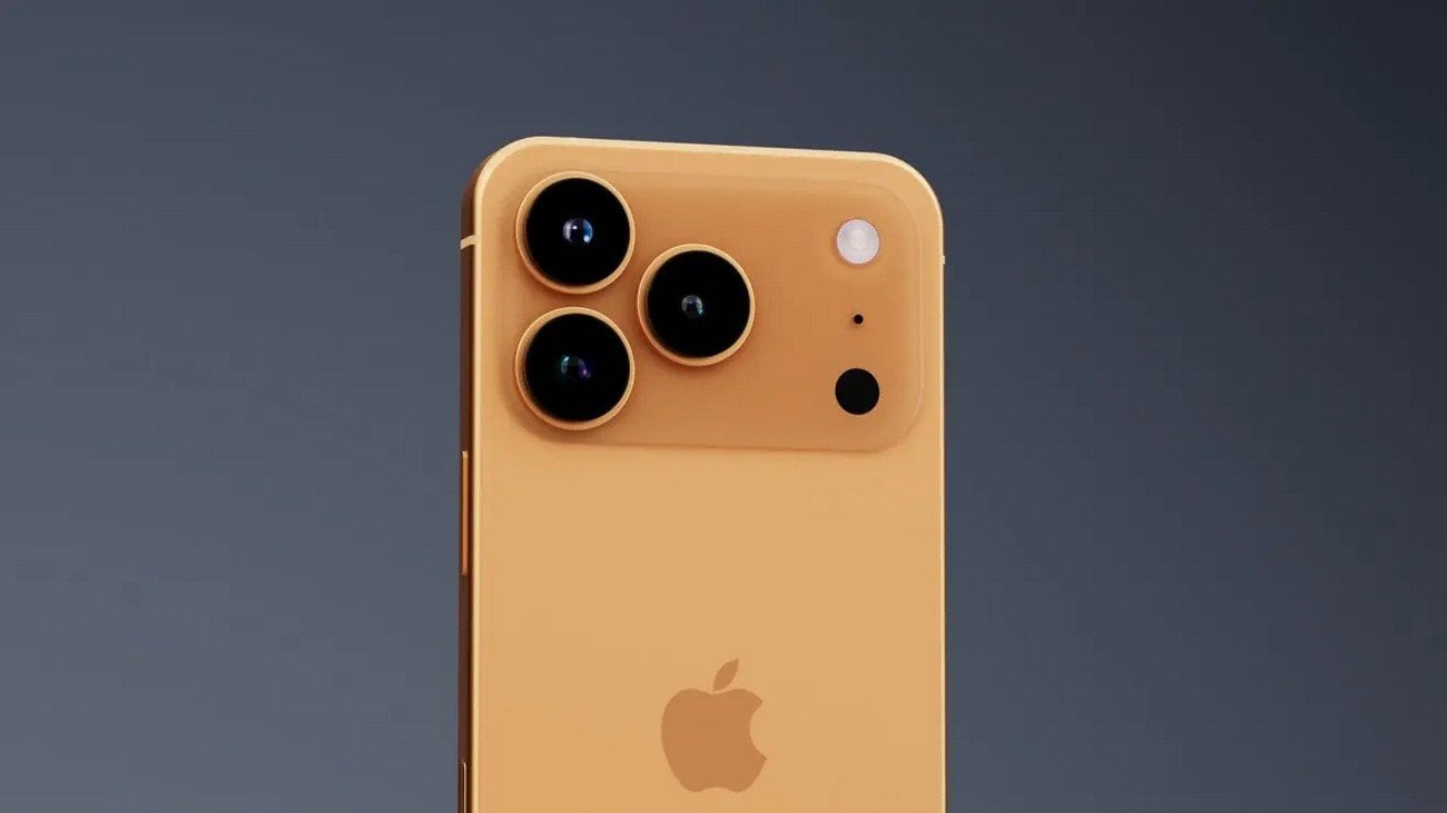 Один из прототипов iPhone 17 Pro в оранжевом цвете.