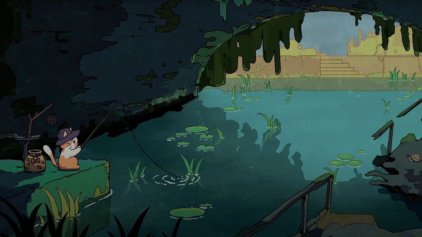 На ПК вышла милая игра Fischers Fishing Journey про котика который ловит рыбу