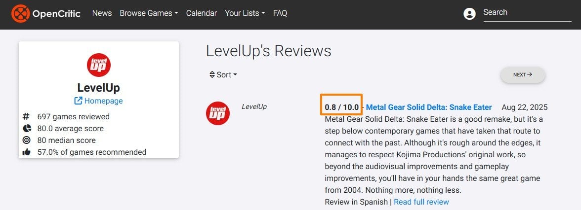 Рецензия от LevelUp на OpenCritic