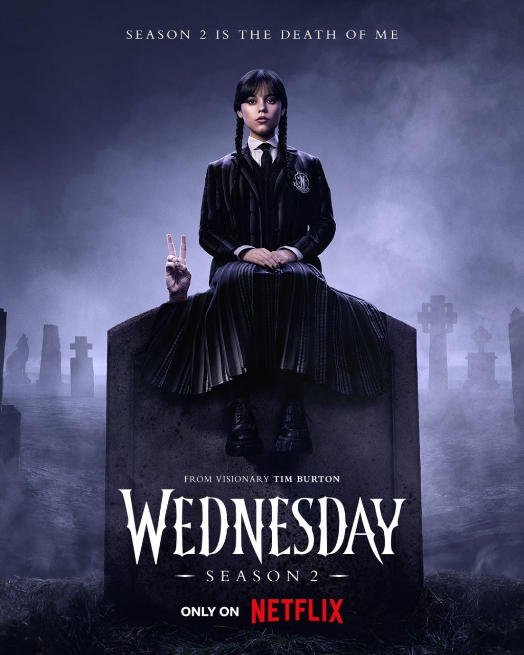 Новый постер сериала «Уэнсдей»