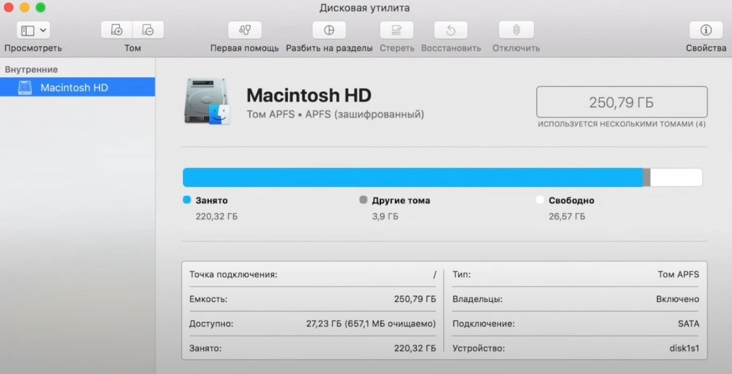 Источник: CQ.ru / Дисковая утилита на macOS