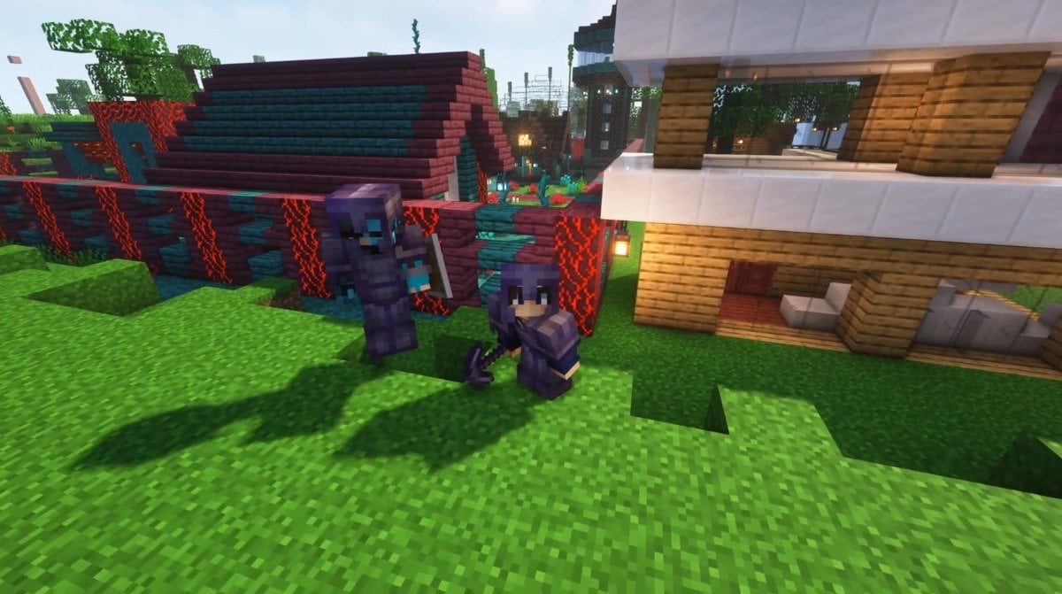 Источник: скриншот CQ.ru / Дом с другом в Minecraft
