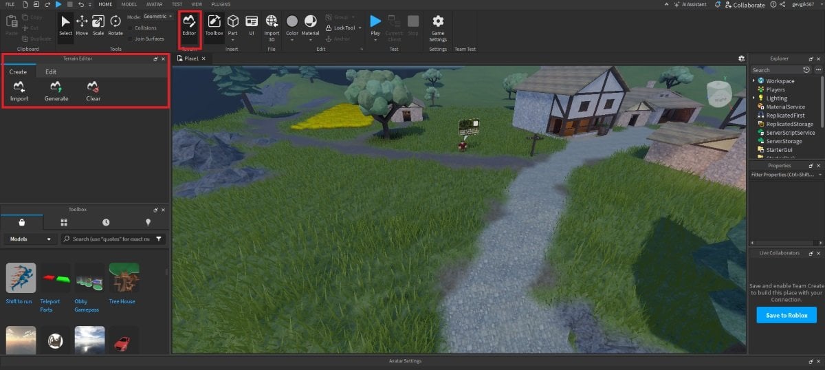 Источник: CQ.ru / Editor в Roblox Studio