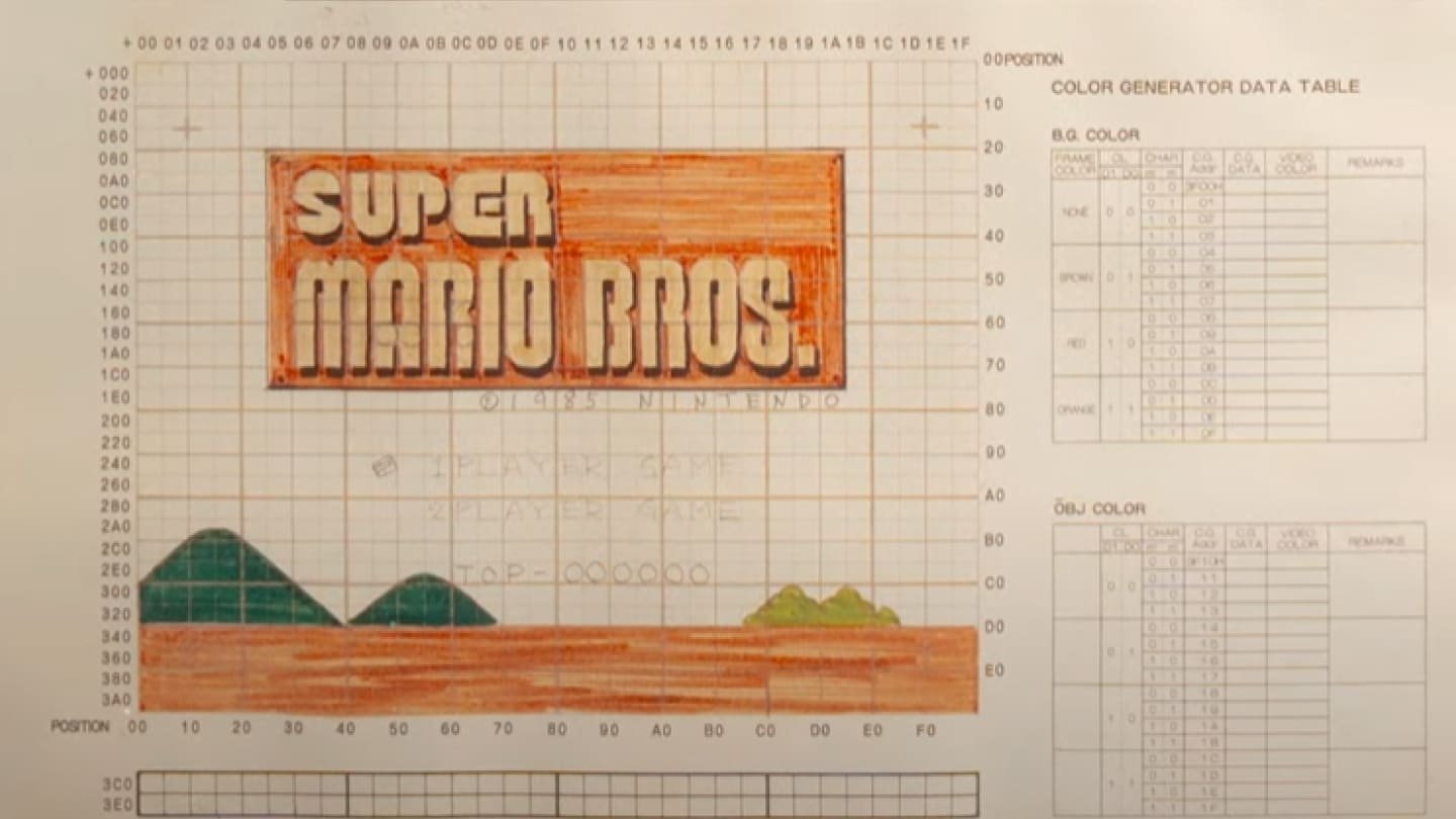 Источник: скриншот CQ.ru  / Уровни для Super Mario Bros. буквально создавалась на бумаге в клеточку