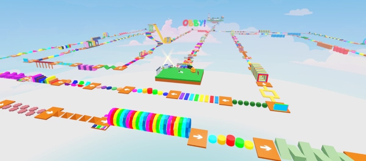 Источник: скриншот CQ.ru / Пример игры «Obby» в Roblox