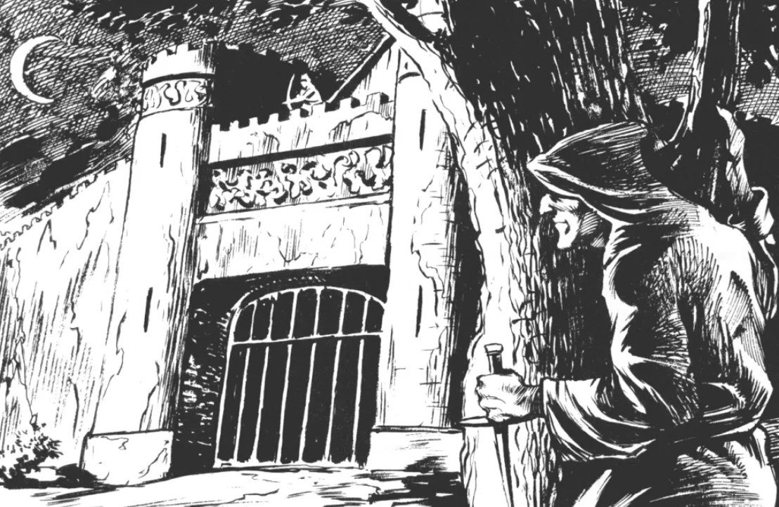 Источник: скриншот CQ.ru / Кто победит: мужик с ножом или охраняемый замок?