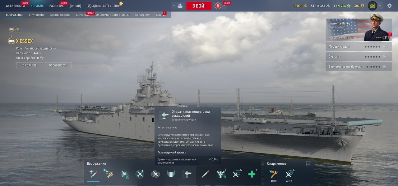 Источник: CQ.ru / Оперативная подготовка эскадрилий Essex