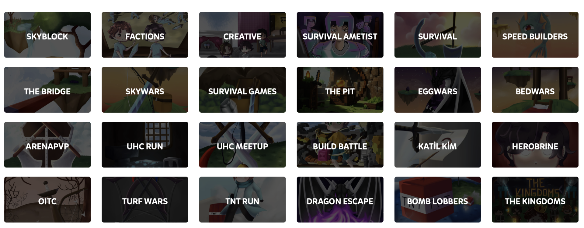 Источник: скриншот CQ.ru / Список мини-игр на Craftrise