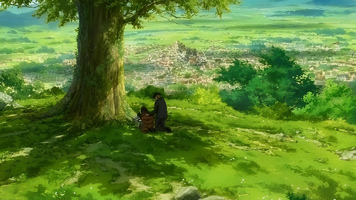 Источник: «Атака титанов» / Микаса с Жаном у могилы Эрена