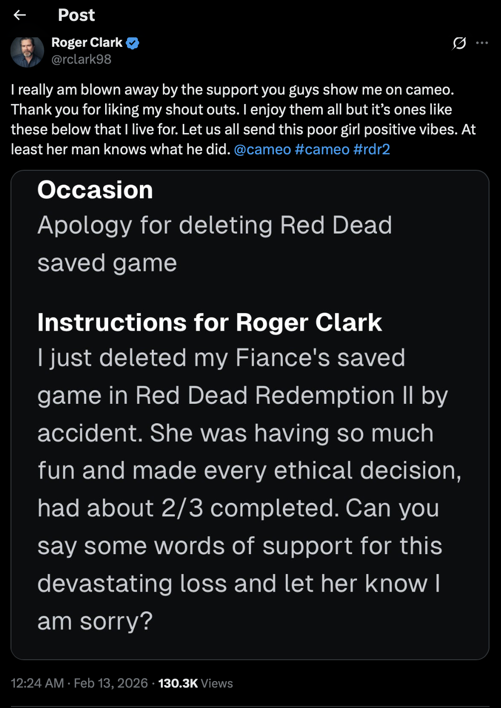 Источник: x.com / Сообщение Роджера Кларка