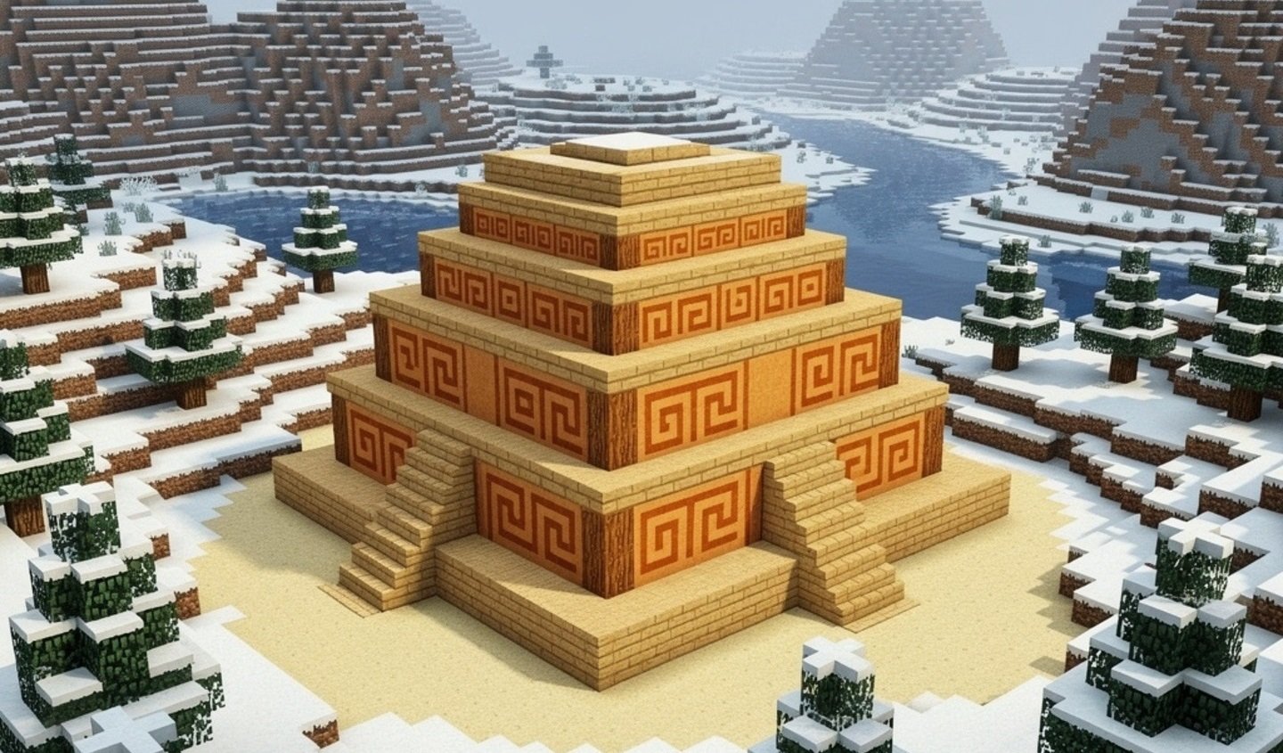 Источник: CQ.ru / Пустынный храм в снежном биоме