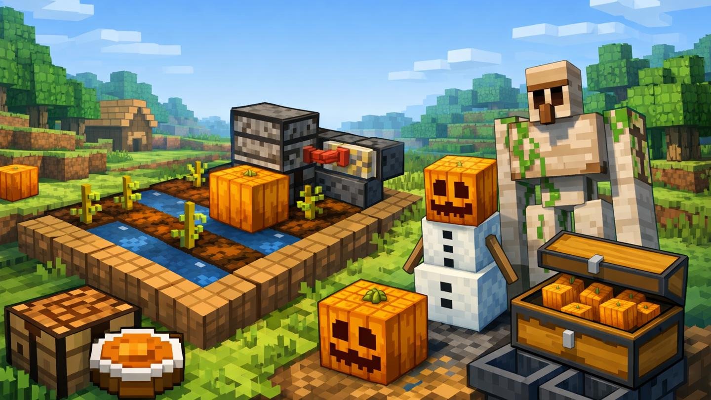 Как вырастить тыкву в Minecraft