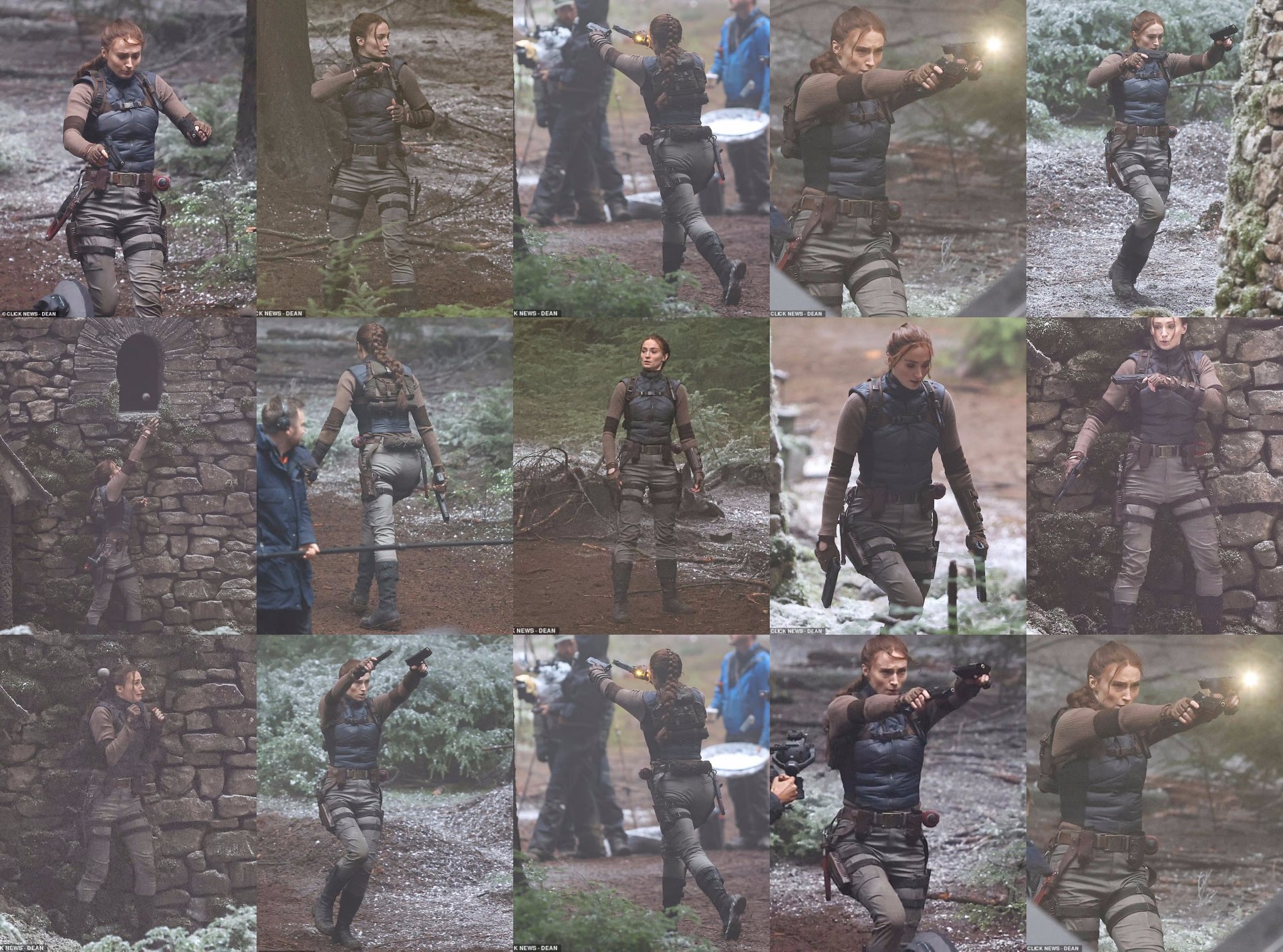 Источник: X / Софи Тернер на съемкаъ Tomb Raider