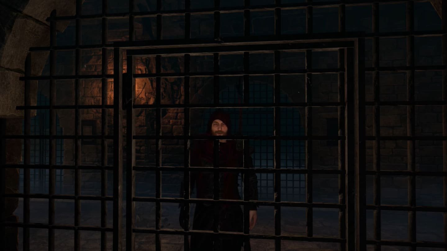 Источник: скриншот CQ.ru / Из тюрьмы нас освобождает мужчина в красном. Спасибо, что не Уриэль Септим