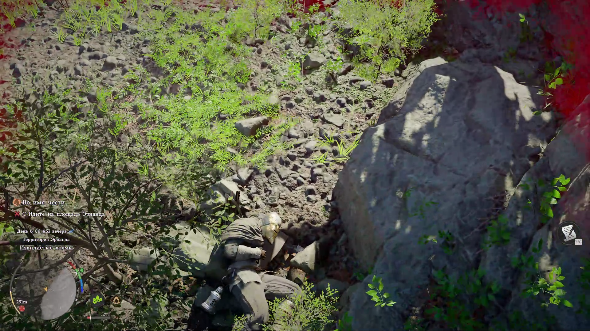 Источник: скриншот CQ.ru / Это Клифф лежит на траве после неудачного укрощения лошади