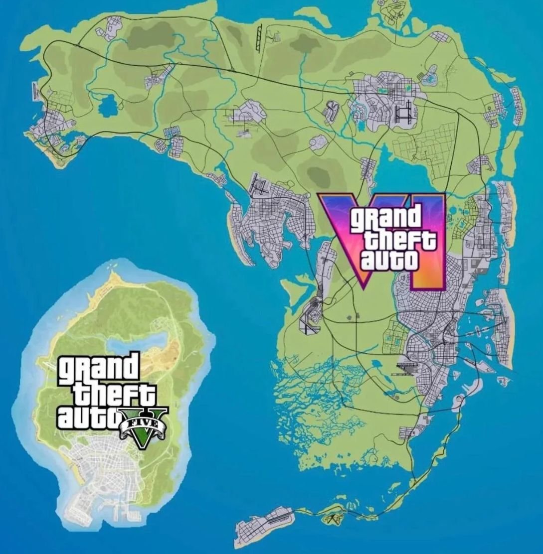 Источник: CQ.ru / Сравнение размеров карт GTA V и GTA VI