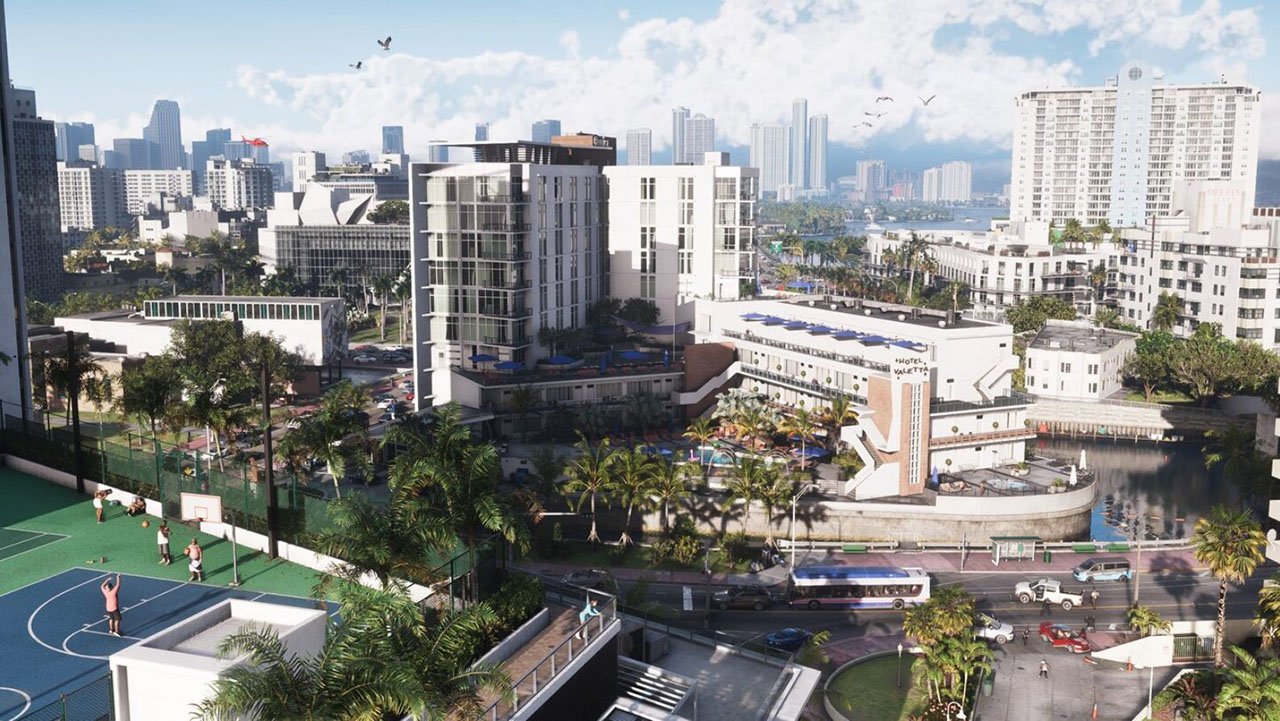 Источник: CQ.ru / Городской пейзаж в GTA VI на рендере