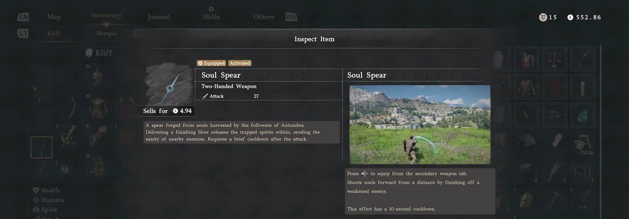 Источник: CQ.ru / Характеристики Копья Душ в Crimson Desert