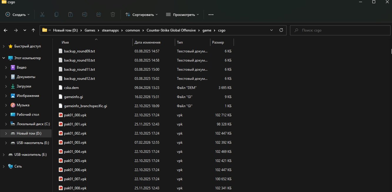 Источник: CQ.ru / Путь к записанным вами записям матчей