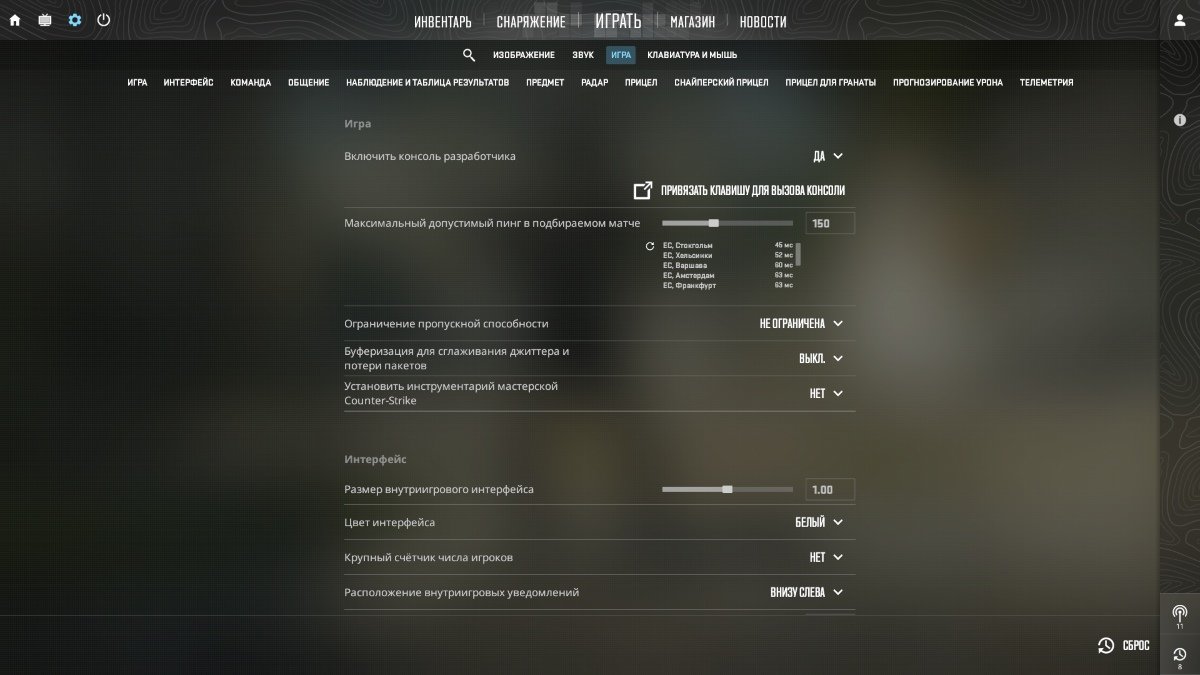 Источник: CQ.ru / Включение консоли в настройках игры