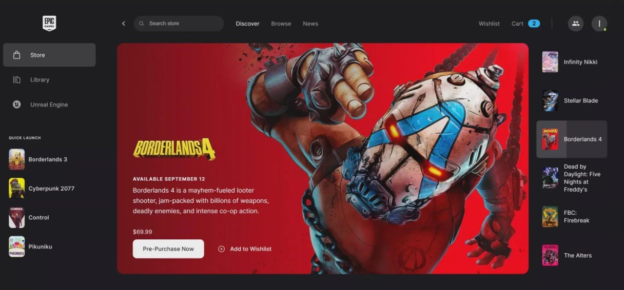 Источник: скриншот CQ.ru / Epic Games Launcher