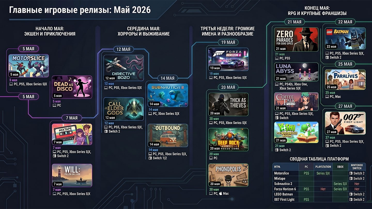 Источник: CQ.ru / Календарь игровых релизов мая 2026