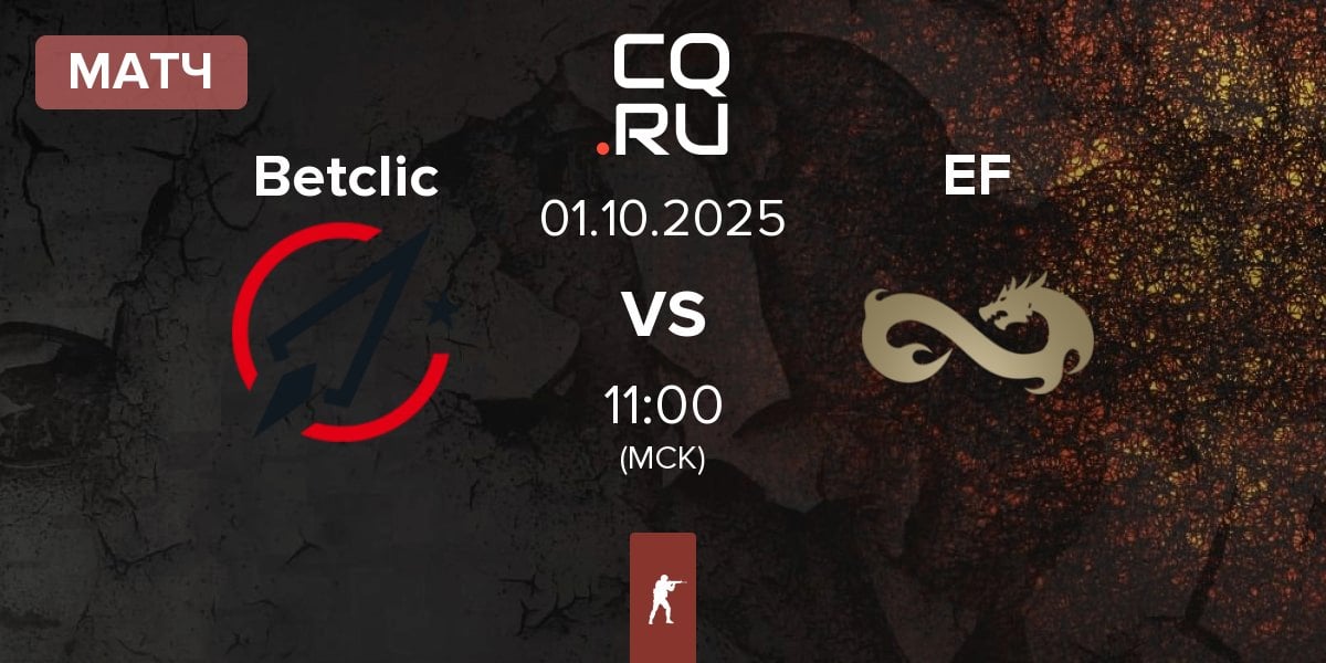 Матч Betclic vs Eternal Fire EF | 01.10