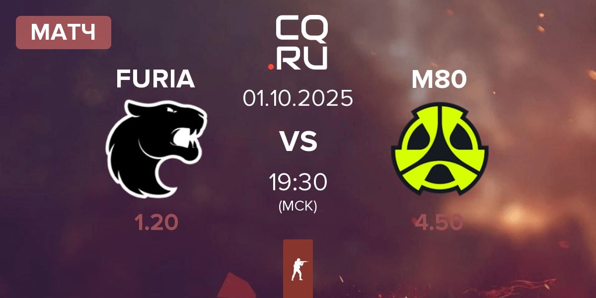 Матч FURIA Esports FURIA vs M80 | 01.10