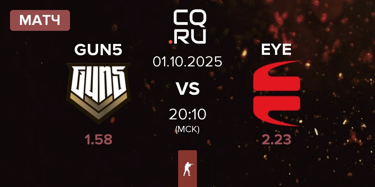 Матч GUN5 Esports GUN5 vs EYEBALLERS EYE | 01.10