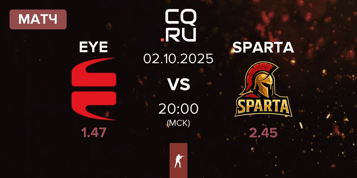 Матч EYEBALLERS EYE vs SPARTA Esports SPARTA | 02.10