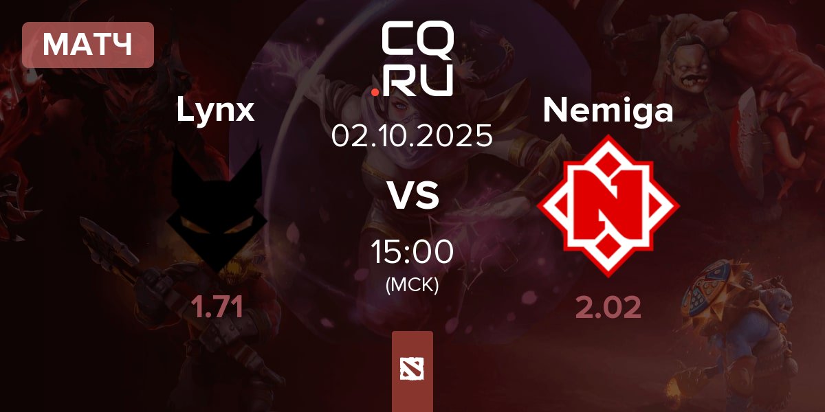 Матч Team Lynx Lynx vs Nemiga Gaming Nemiga | 02.10