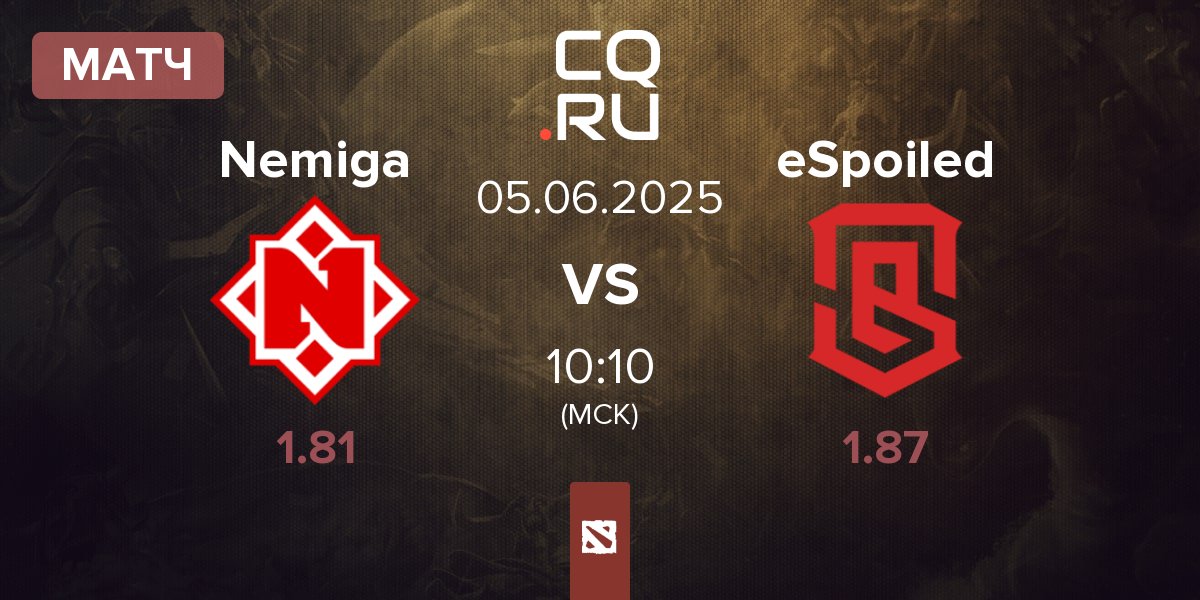 Матч Nemiga Gaming Nemiga vs eSpoiled | 05.06