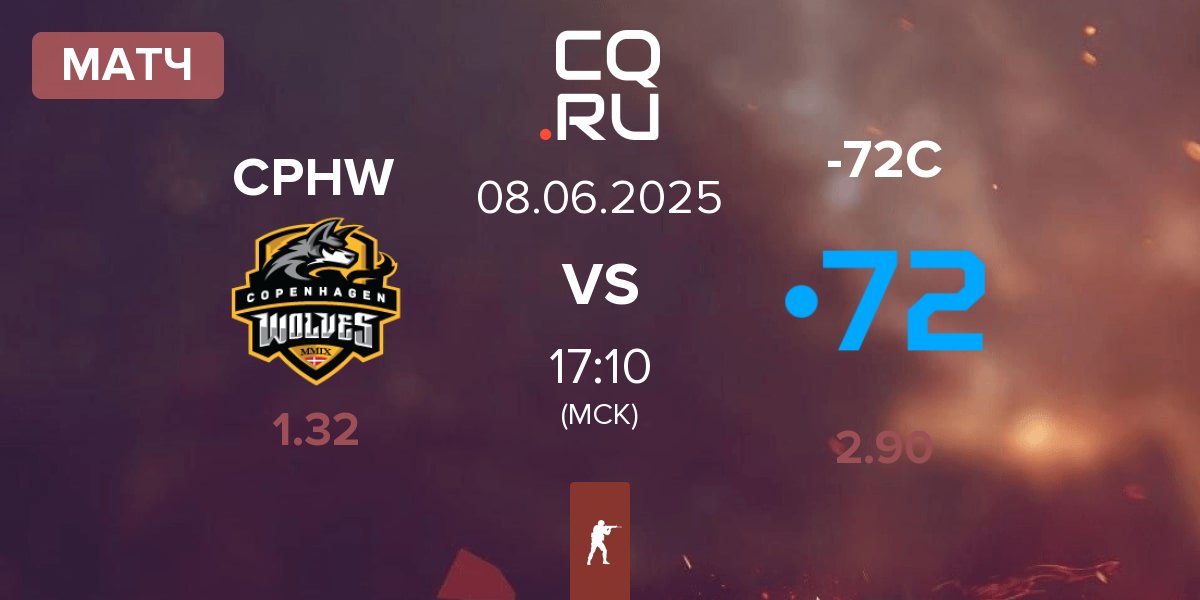 Матч Copenhagen Wolves CPHW vs -72C | 08.06