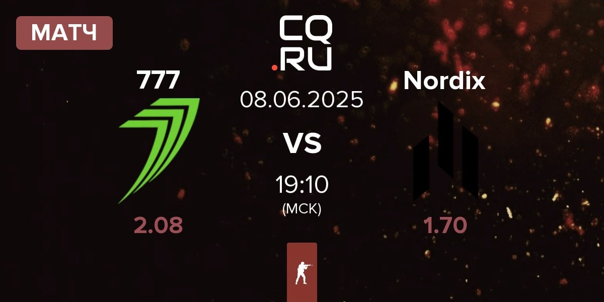 Матч 777 Esports 777 vs Nordix | 08.06