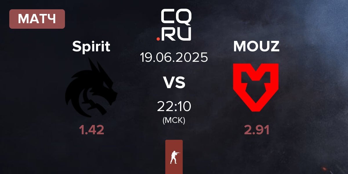 Матч Team Spirit Spirit vs MOUZ | 19.06