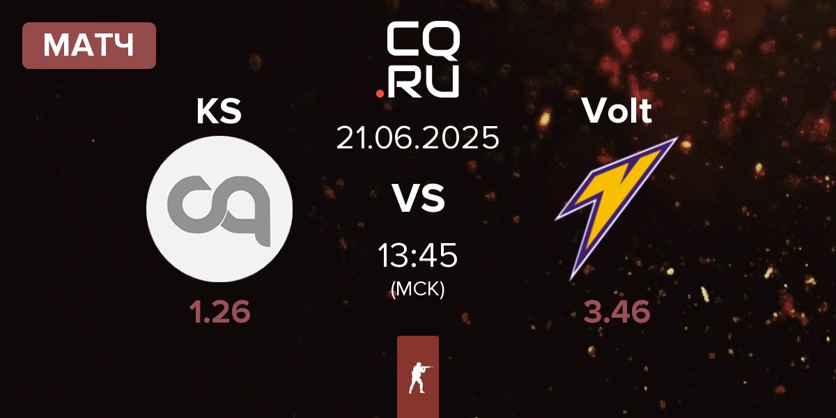 Матч KS Esports KS vs Volt | 21.06