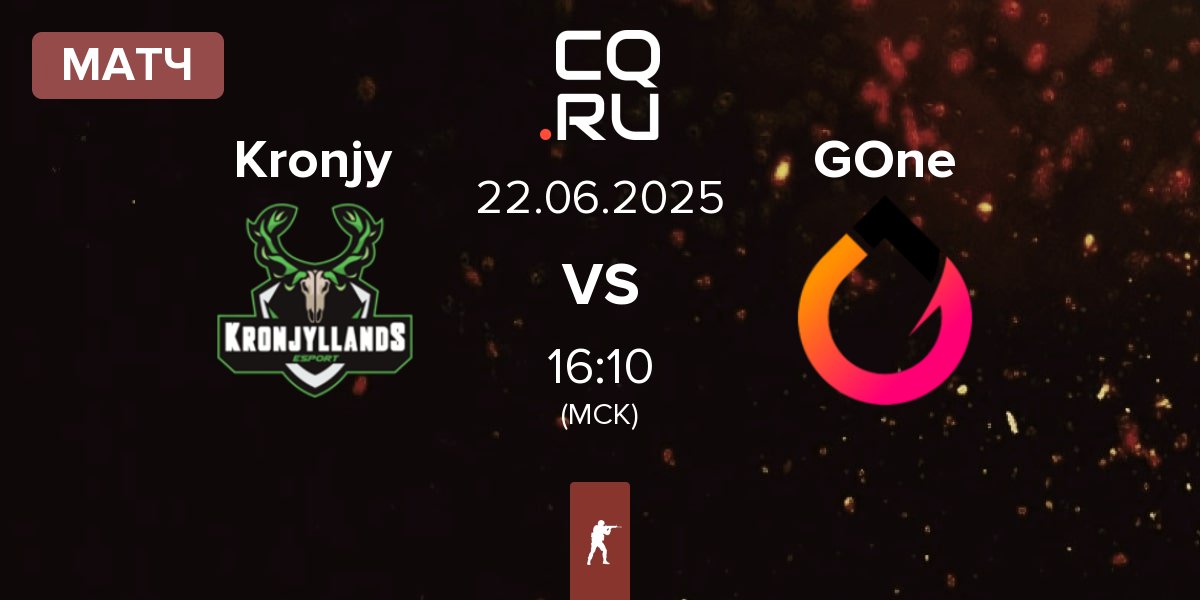 Матч Kronjyllands esports Kronjy vs GenOne GOne | 22.06