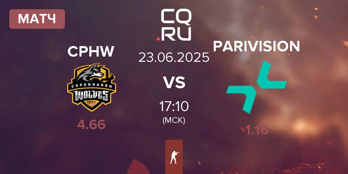 Матч Copenhagen Wolves CPHW vs PARIVISION | 23.06