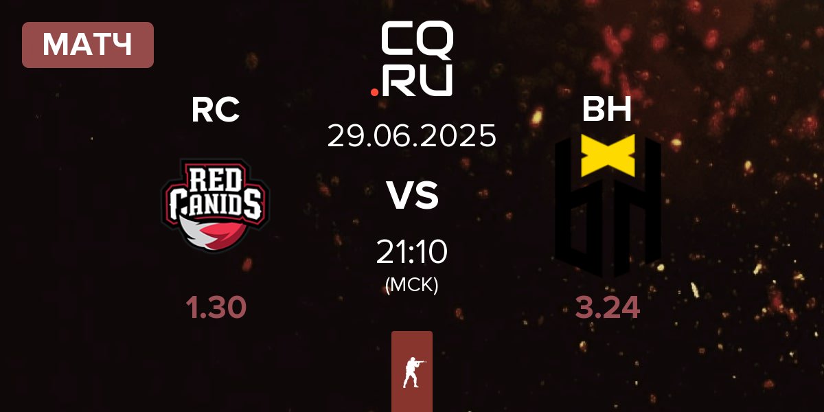 Матч Red Canids RC vs Bounty Hunters BH | 29.06