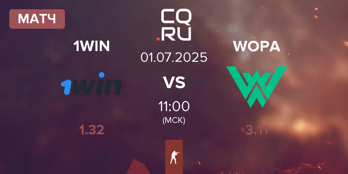 Матч 1win Team 1WIN vs WOPA Esport WOPA | 01.07