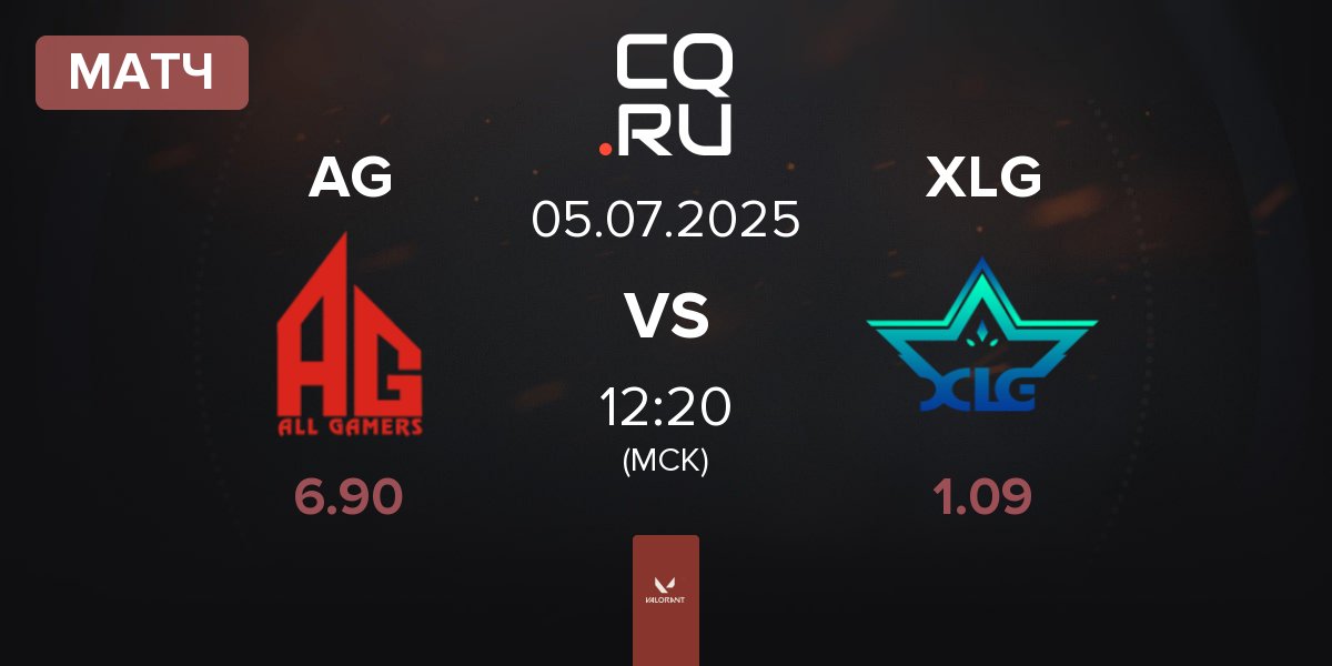 Матч ALL GAMERS AG vs XLG Esports XLG | 05.07