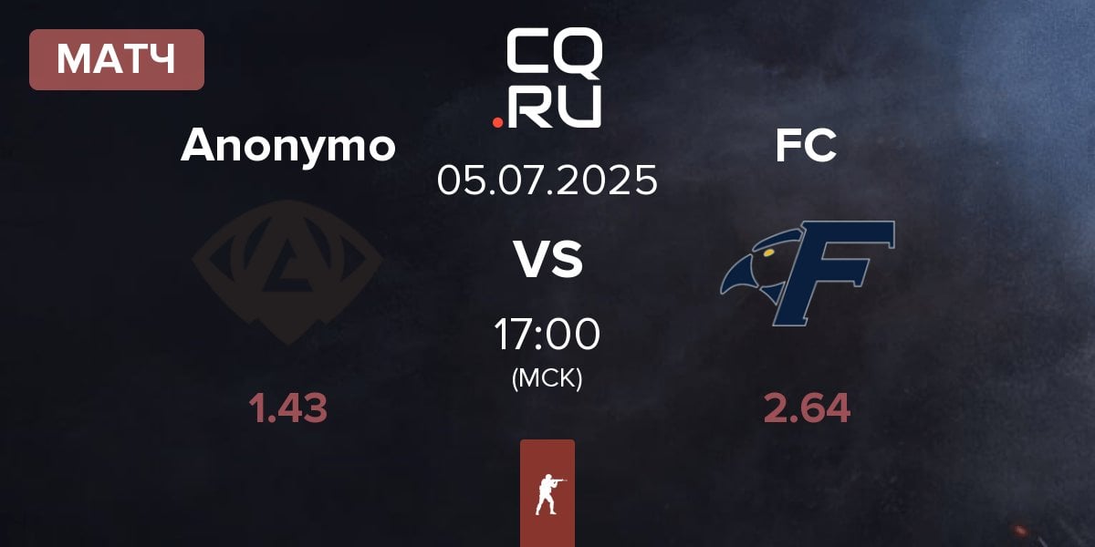 Матч Anonymo Esports Anonymo vs Fisher College FC | 05.07