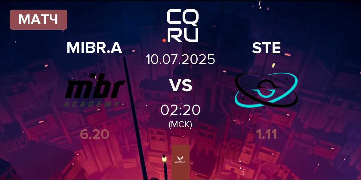 Матч MIBR Academy MIBR.A vs STELLAE Gaming STE | 10.07