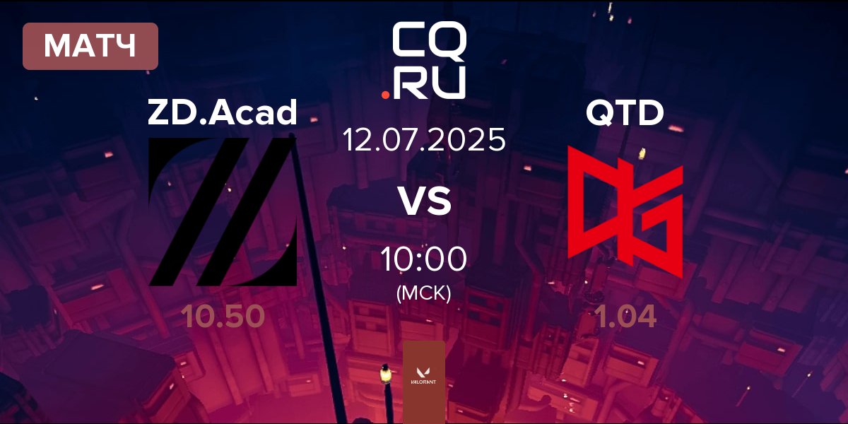 Матч ZETA DIVISION ACADEMY ZD.Acad vs QT DIG QTD | 12.07
